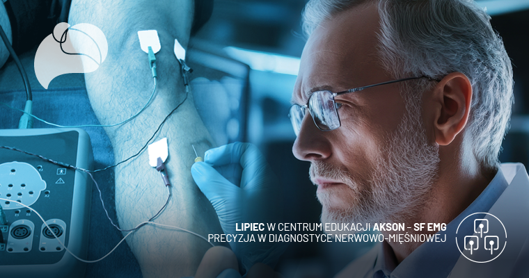 Lekarz neurolog analizujący wyniki badania SFEMG pacjenta pod kątem diagnostyki nerwowo-mięśniowej.